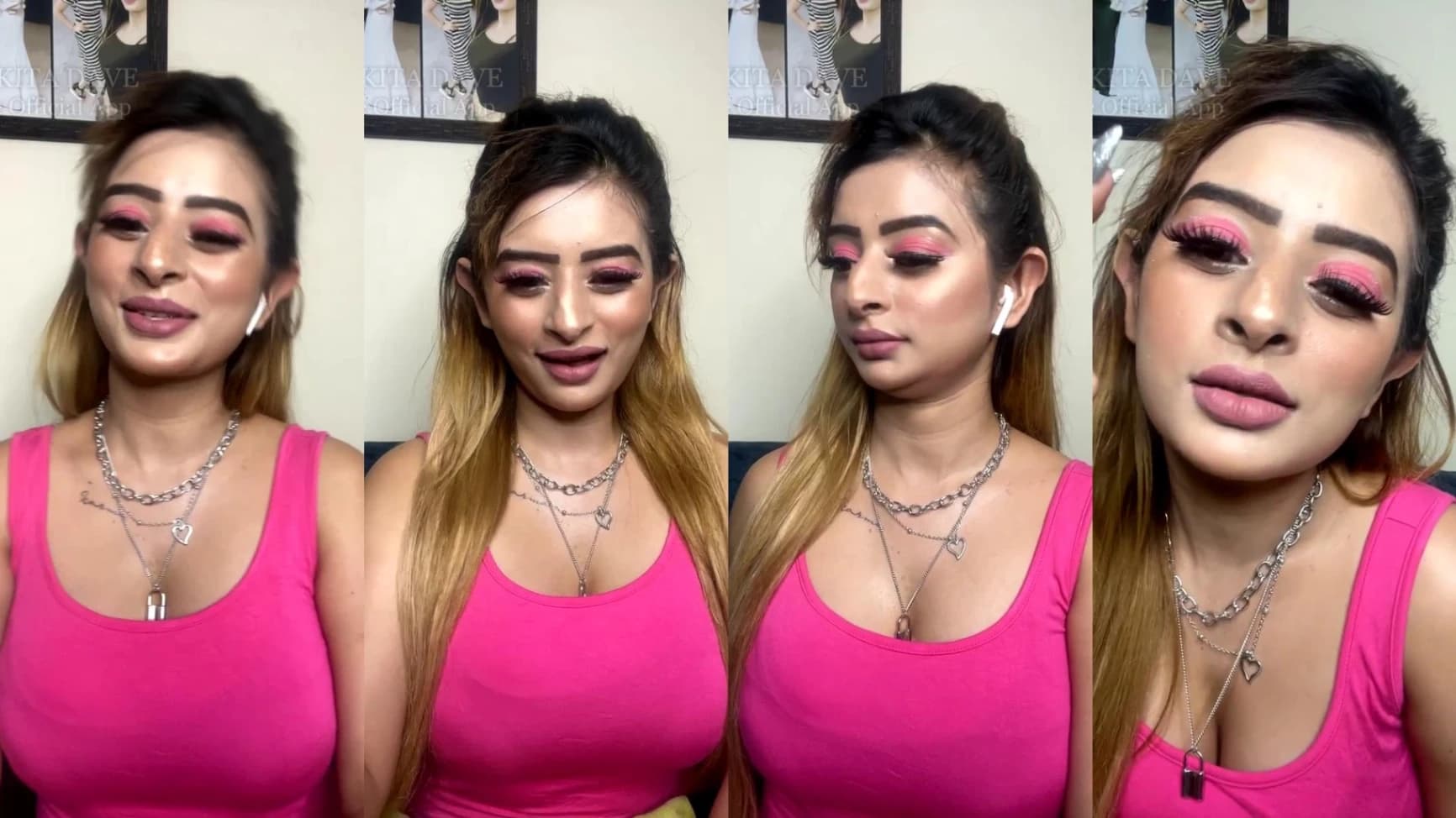 Ankita Dave strips topless showing deep cleavage and naked back in leaked videos - Video 2