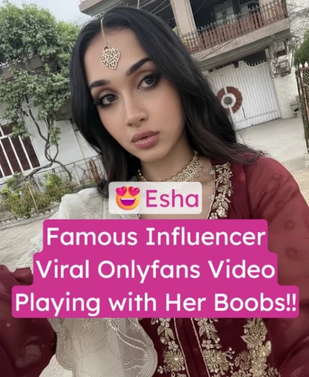 Featured image for Esha aka Vixenesha Topless Nude Onlyfans Video Pressing Her Boobs