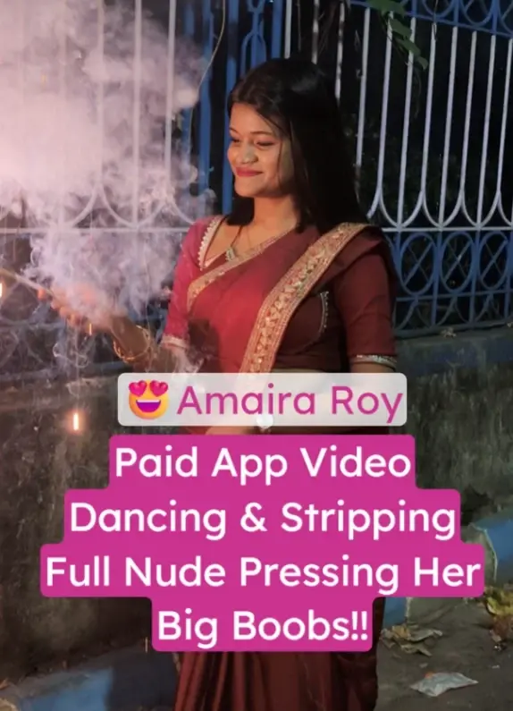 Featured image for Amaira Roy Stripping Nude in Paid App Video Pressing Her Big Boobs