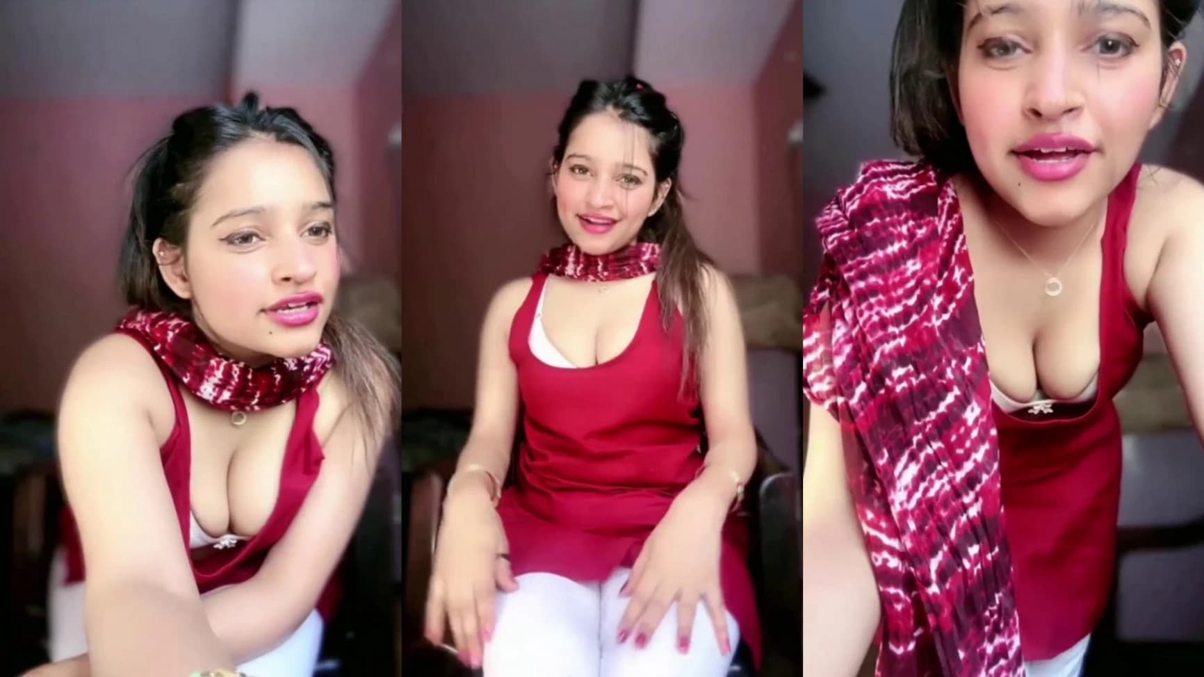 This horny Tango Model Shanaya gets fully nude and plays with her boobs and dripping wet pussy - Video 1