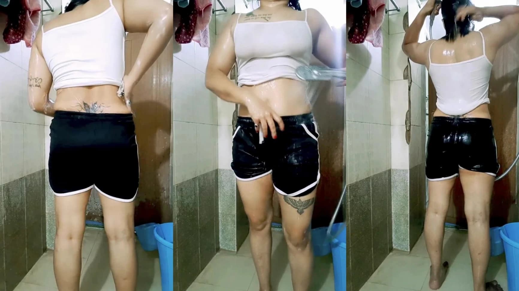 Watch this famous Bong influencer Sdas get completely nude in her leaked morning shower video - Video 2