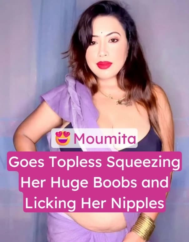 Featured image for Insta Milf Moumita Goes Topless, Squeezing Her Huge Boobs and Licking Her Nipples